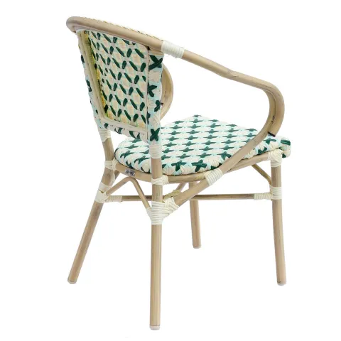 Terrassenstuhl aus Aluminium und Rattan 82 x 60 x 57 cm - Oviala
