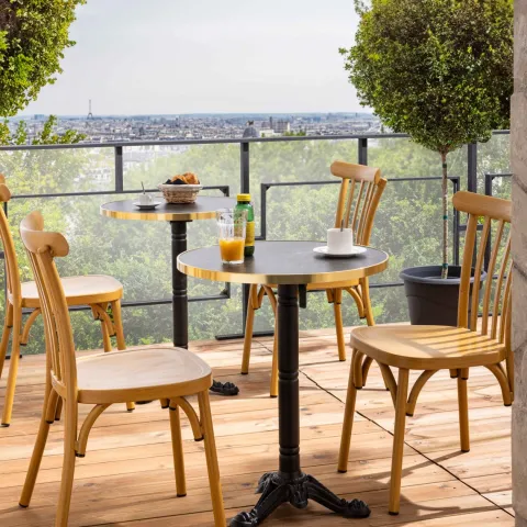 Terrassenstuhl aus Aluminium 87 x 52 x 44 cm - Oviala