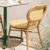 Terrassenstuhl aus Aluminium und synthetischem Rattan 42 x 58 x 78 cm - Oviala