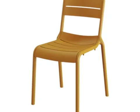 Terrassenstuhl Calor Kunststoff 55 × 49 × 82 cm stapelbar gelb