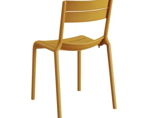 Terrassenstuhl Calor Kunststoff 55 × 49 × 82 cm stapelbar gelb