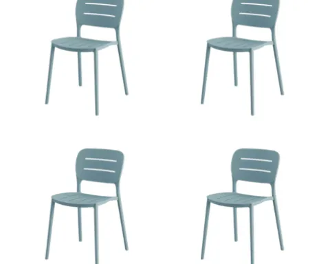 Terrassenstuhl Propi Kunststoff 46×53×79 cm stapelbar blau