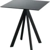 Terrassentisch Infinity eckig Edelstahl, HPL 70×70×73,2 cm schwarz