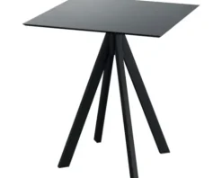 Terrassentisch Infinity eckig Edelstahl, HPL 70×70×73,2 cm schwarz