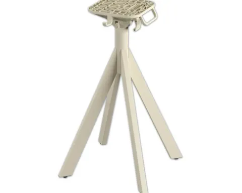 Terrassentisch Infinity eckig Edelstahl, HPL 70×70×73,2 cm sand