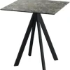Terrassentisch Infinity Galaxy Marble eckig Edelstahl, HPL 70×70×73,2 cm schwarz
