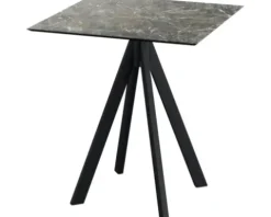 Terrassentisch Infinity Galaxy Marble eckig Edelstahl, HPL 70×70×73,2 cm schwarz