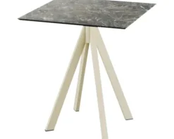 Terrassentisch Infinity Galaxy Marble Edelstahl, HPL 70×70×73,2 cm eckig sand