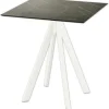 Terrassentisch Infinity Midnight Marble eckig Edelstahl, HPL 70×70×73,2 cm weiß