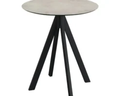 Terrassentisch Infinity Moonstone rund Edelstahl, HPL Ø 70 cm schwarz