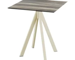 Terrassentisch Infinity Tropical Wood eckig Aluminium, HPL 70×70×73,2 cm sand
