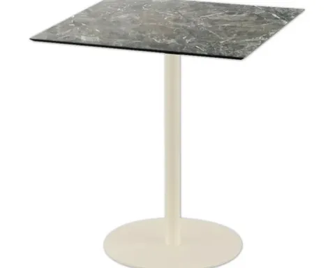 Terrassentisch Urban Galaxy Marble eckig Edelstahl, HPL 70×70×73,2 cm sand
