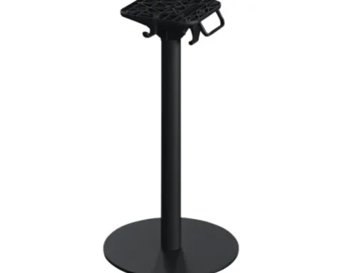 Terrassentisch Urban Midnight Marble rund Edelstahl, HPL Ø 70 cm schwarz