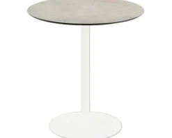 Terrassentisch Urban Moonstone rund Edelstahl, HPL Ø70 cm weiß