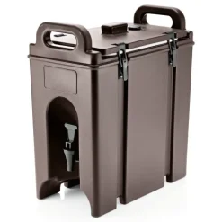 Thermobehälter, Thermogetränkebehälter, Getränkebehälter mit Zapfhahn - Braun, 18L