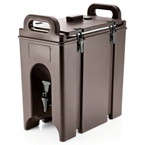 Thermobehälter, Thermogetränkebehälter, Getränkebehälter mit Zapfhahn - Braun, 18L