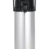 Thermoskanne, Pumpkanne - Glas-Innenleben für 24 Stunden Warm- & Kalthaltung, 2,2L