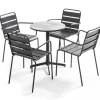 Tisch Bistrot rund mit Keramikplatte in Holzoptik Tivoli 60 x 72 cm - Oviala