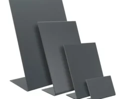 Tischkreidetafel L-Format schwarz DIN A7 11,5x7,5 cm 5 Stk.