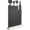 Tischkreidetafel mit Fuß Form Cocktail schwarz 34,5x21x6 cm inkl. Kreidestift