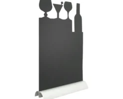 Tischkreidetafel mit Fuß Form Cocktail schwarz 34,5x21x6 cm inkl. Kreidestift