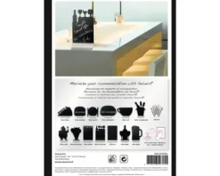 Tischkreidetafel mit Fuß Form Cocktail schwarz 34,5x21x6 cm inkl. Kreidestift