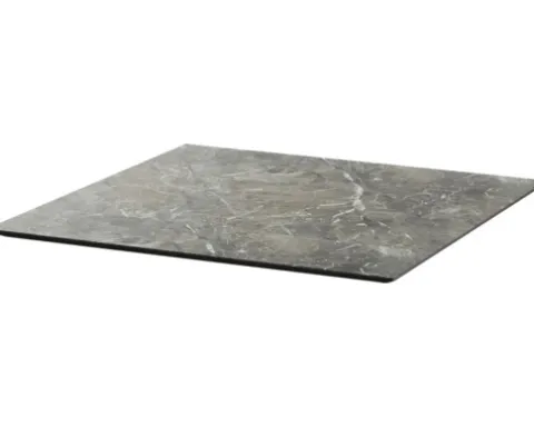 Tischplatte Galaxy Marble HPL 70×70×1,2 cm eckig grau