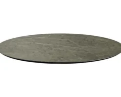 Tischplatte Midnight Marble HPL Ø 70 cm rund schwarz