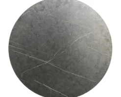 Tischplatte Midnight Marble HPL Ø 70 cm rund schwarz