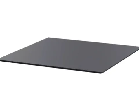 Tischplatte Schwarz Wood HPL eckig 70×70×1,2 cm schwarz