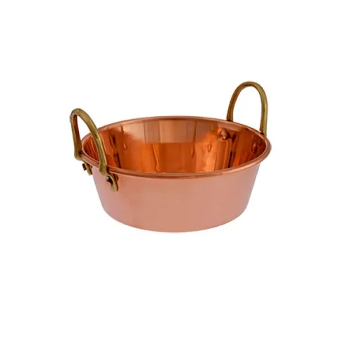 Topf, Marmeladentopf - Kupfer und Messing, 16 cm