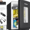 Tragbarer Mini-Kühlschrank tectake 27 x 31 x 41 cm 2 in 1 Kühl- und Heizfunktion schwarz