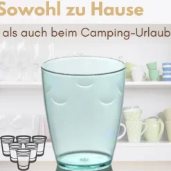 Trinkgläser Set 8er Wassergläser Set Spülmaschinenfest Trinkgläser Kinder Kindergläser Camping Gläser unzerbrechlich Gläserset Plastik Gläser Kunststoffgläser 280 ml