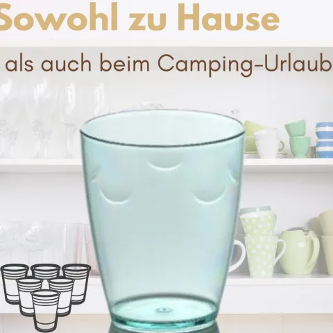 Trinkgläser Set 8er Wassergläser Set Spülmaschinenfest Trinkgläser Kinder Kindergläser Camping Gläser unzerbrechlich Gläserset Plastik Gläser Kunststoffgläser 280 ml