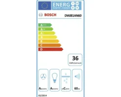 Umluft-Wandhaube Bosch DWJ81AN60 BxT 80 x 43,3 cm schwarz