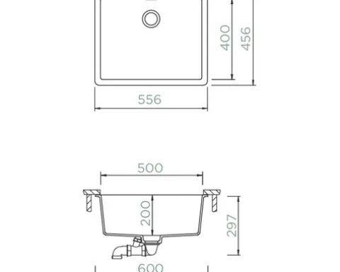 Unterbauspüle SCHOCK Greenwich N-100L U 556 x 456 mm puro GREN100LUPUR