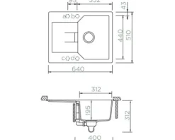 Unterbauspüle SCHOCK Manhattan D-100XS U 640 x 510 mm onyx MAND100XSUGON