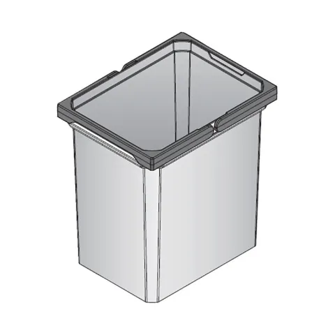 Vauth-Sagel Envi Free Mülleimer 20834 grau 15,5 l Kunststoff 230 x 302 x 326 mm Ersatz-Eimer