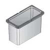 Vauth-Sagel Envi Free Mülleimer 12 l 183 x 382 x 256 mm Kunststoff grau für Küche und Büro