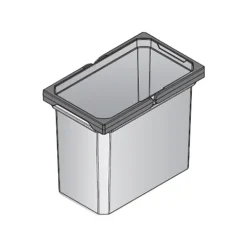 Vauth-Sagel Envi Free Mülleimer 9 l 183 x 302 x 256 mm Kunststoff grau für Küche