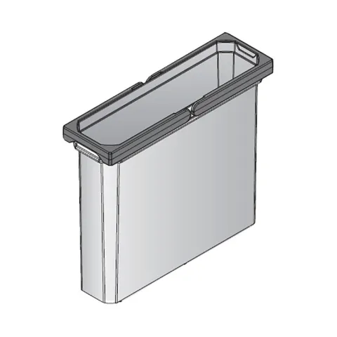 Vauth-Sagel Envi Free Mülleimer 8,5 l 113 x 382 x 326 mm Kunststoff grau für Küche und Büro