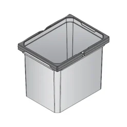Vauth-Sagel Envi Free Mülleimer 12 Liter 20828 Kunststoff grau 230 x 302 x 256 mm für Küche