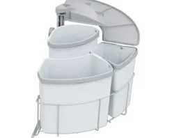 Vauth-Sagel Mülltrennsystem VS ENVI Center-3-39L Anzahl Fächer 3 12 Liter 18 Liter 9 Liter silber grau