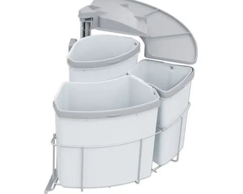 Vauth-Sagel Mülltrennsystem VS ENVI Center-3-39L Anzahl Fächer 3 12 Liter 18 Liter 9 Liter silber grau