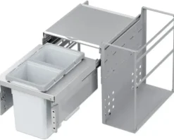 Vauth-Sagel Mülltrennsystem VS ENVI Space Water-Plus-20L Anzahl Fächer 2 10 Liter silber grau