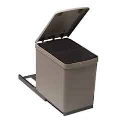 Victory Abfallsammler 72833060 Einbau Müllsystem 2x7,5 Liter Kunststoff hellgrau Küche Unterschrank