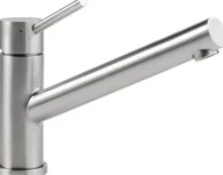 Villeroy & Boch Como Küchenarmatur, Hochdruck, Wasserhahn Küche mit Keramikkartusche und 360° Schwenkbereich, Spültischarmatur wassersparend, Auslauf Höhe 135mm, Edelstahl massiv