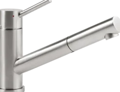 Villeroy & Boch Küchenarmatur Como Shower, Hochdruck-Armatur, ausziehbare Brause, wassersparend, Edelstahl massiv
