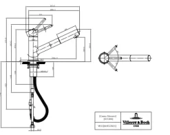 Villeroy & Boch Küchenarmatur Como Shower, Hochdruck-Armatur, ausziehbare Brause, wassersparend, Edelstahl massiv