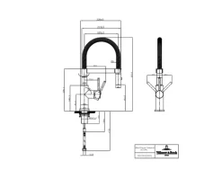 Villeroy & Boch Küchenarmatur Steel Expert Compact, Hochdruck-Armatur, Umschaltfunktion, wassersparend, Edelstahl massiv